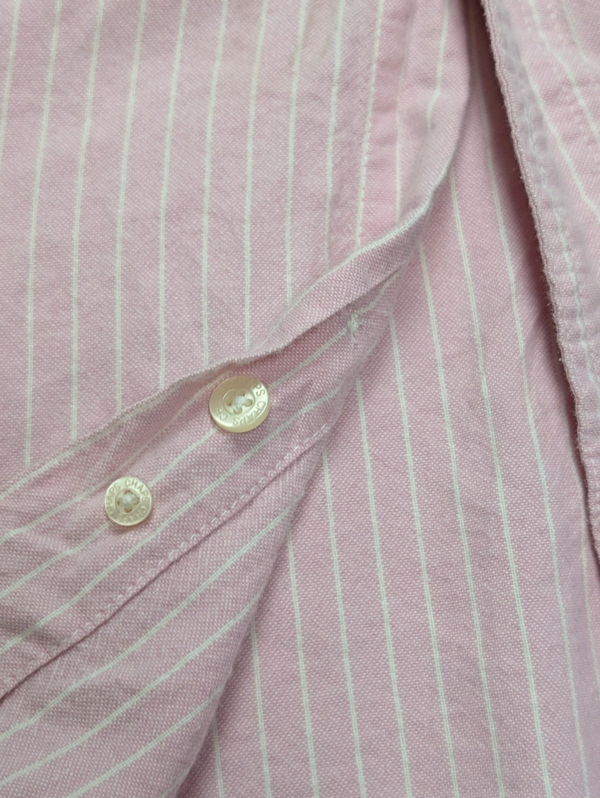 Chemise Chaps manches courtes rose à rayures taille XL #227msch
