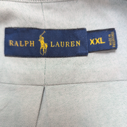 Chemise Ralph Lauren XXL Vert Pastel Oxford Logo Marron Grandes Tailles