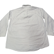 Chemise L.L. Bean blanche à carreaux bleus et noir taille XXL #121e