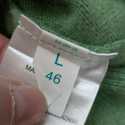 Pull SERGIO TACCHINI Col Roulé 80% Laine d'Agneau Vert Pomme Femme Taille L