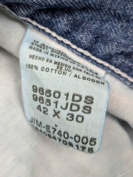 Jean Wrangler Vintage Regular Fit Homme W40 L30 Bleu Denim Classic Straight