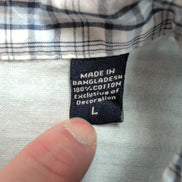 Chemise Wrangler Manche Courte Bleue et Blanche Carreaux Taille L Une Poche