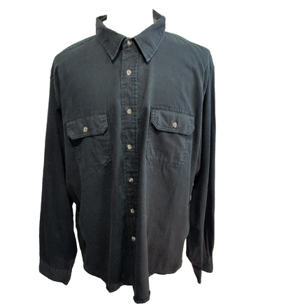Chemise Wrangler Manches Longues Noire avec Poches Workwear Taille 2XL