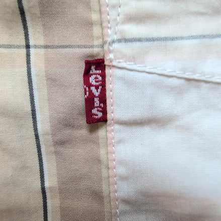 Chemise Levi's à carreaux marron et beige coupe standard Taille L