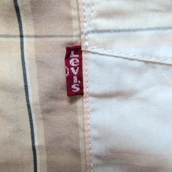 Chemise Levi's à carreaux marron et beige coupe standard Taille L