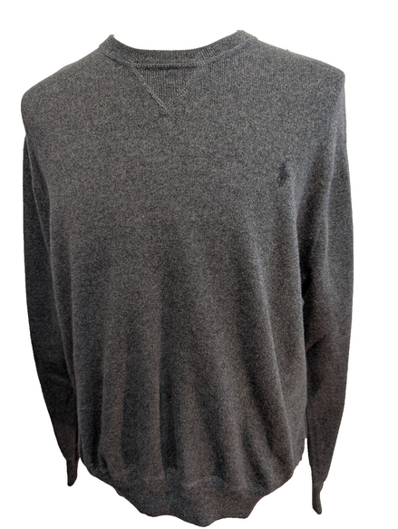 Sweat Polo Ralph Lauren Gris Foncé Logo Noir - Tissu Haute Qualité - Taille L