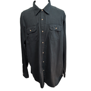 Chemise Wrangler Noire 100% Coton Manches Longues 2 Poches Rabat Taille 2XLT