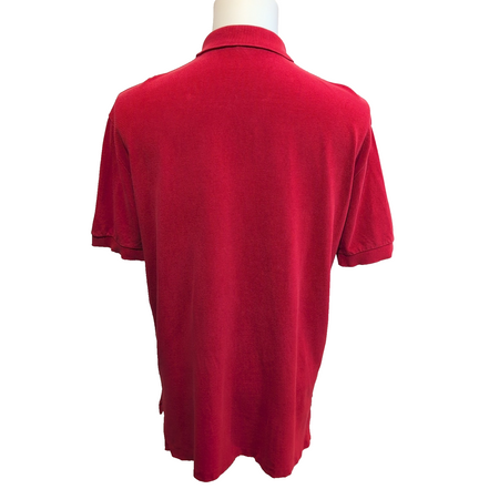Polo Ralph Lauren Homme M Rouge Logo Bleu Polo Manches Courtes Classic Fit