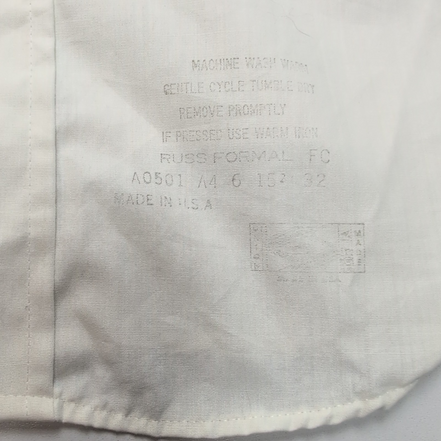 Arrow Chemise Smoking Blanche Made in USA Poignets Mousquetaires Homme M L