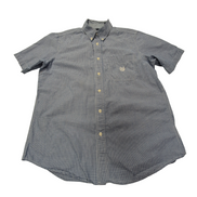 Chemise CHAPS à carreaux bleus manches courtes homme taille M