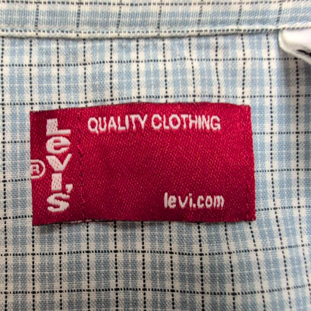 Chemise Levi's Manches Courtes Bleue à Carreaux - Taille L RARE