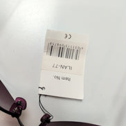 Lunettes de soleil Y2K Branche fine Sans Monture Ovale Bordeaux