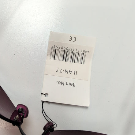 Lunettes de soleil Y2K Branche fine Sans Monture Ovale Bordeaux