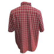 Chemise Wrangler Manches Courtes Rouge à Carreaux à Poche Taille 2XL