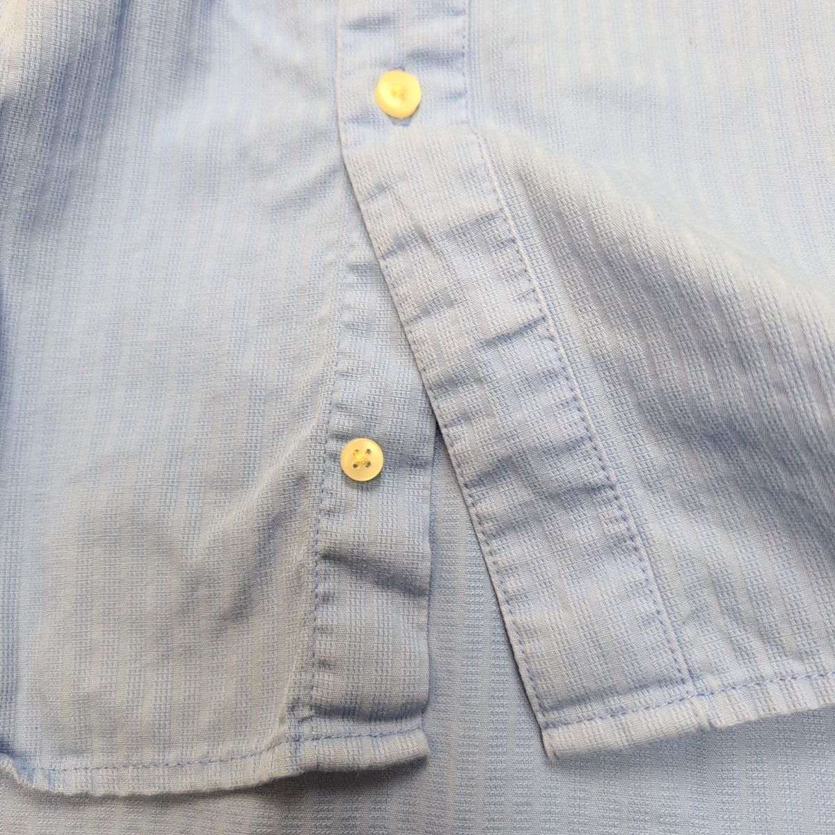 Levi's Chemise Vintage Bleu Ciel Rayures Gaufrées 100% Coton Homme Taille L