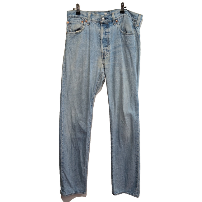Levi’s 501 Jean Homme W33 L34 Bleu Clair Vintage Pantalon Bouton