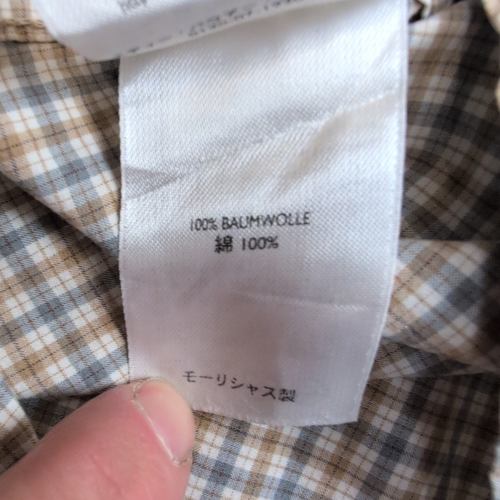 Chemise Eddie Bauer crème à carreaux 2 poches boutons à pression taille L #216e