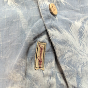 Chemise Hawaïenne Jamaica Jaxx Bleu Palmiers 100% Soie XL Bois