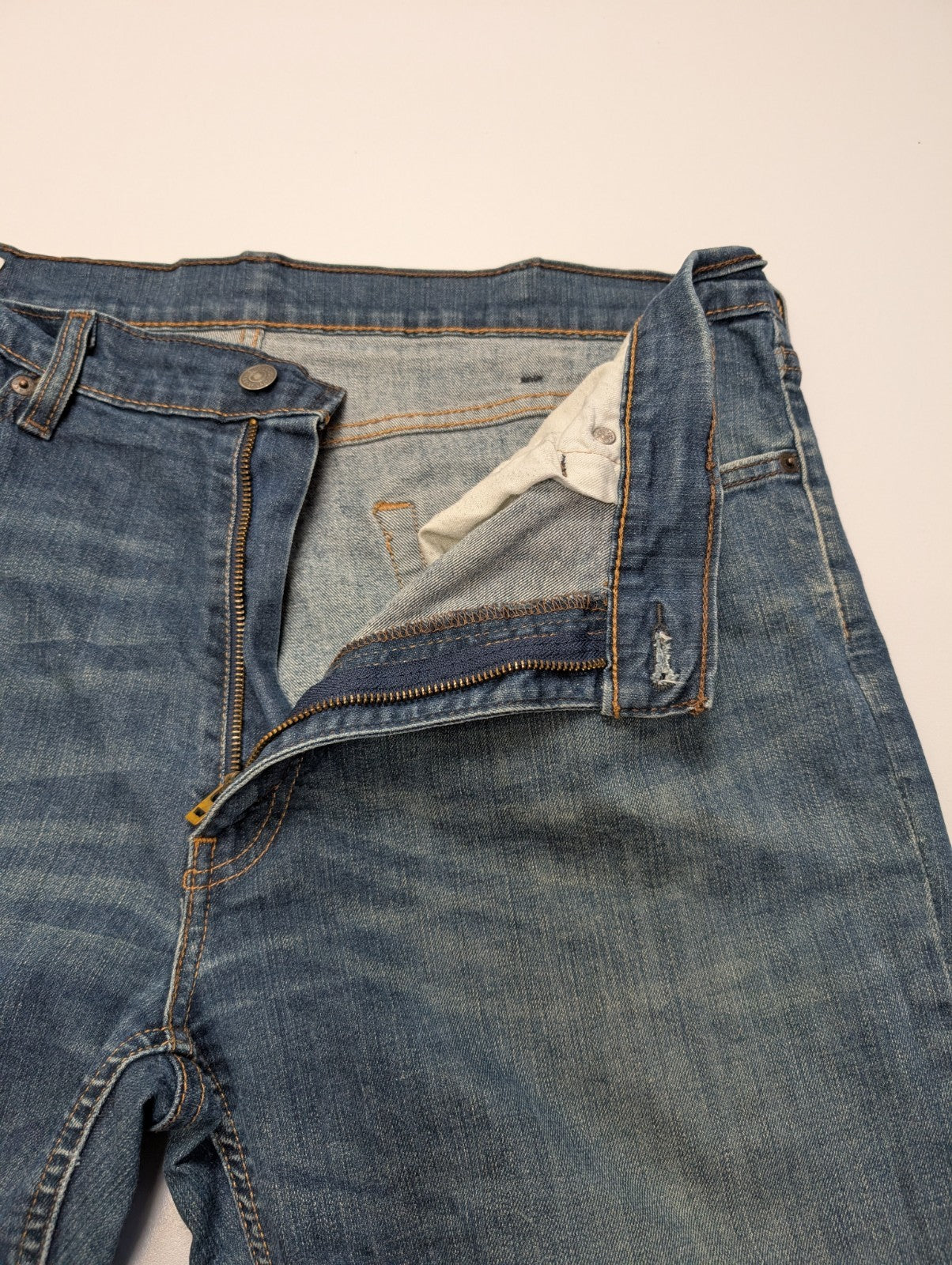 Jean Levi's 541 Homme Vintage Bleu Foncé W38 L34 Denim Stretch Pantalon Chic