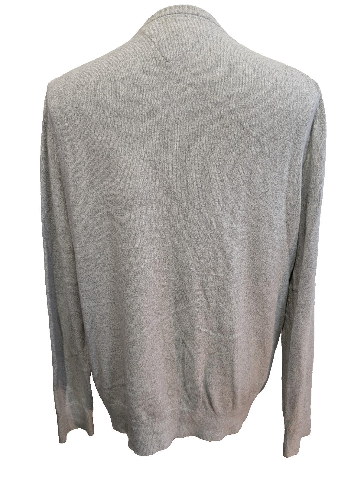 Pull TOMMY HILFIGER Homme Gris Moucheté 100% Coton Taille L Excellent État