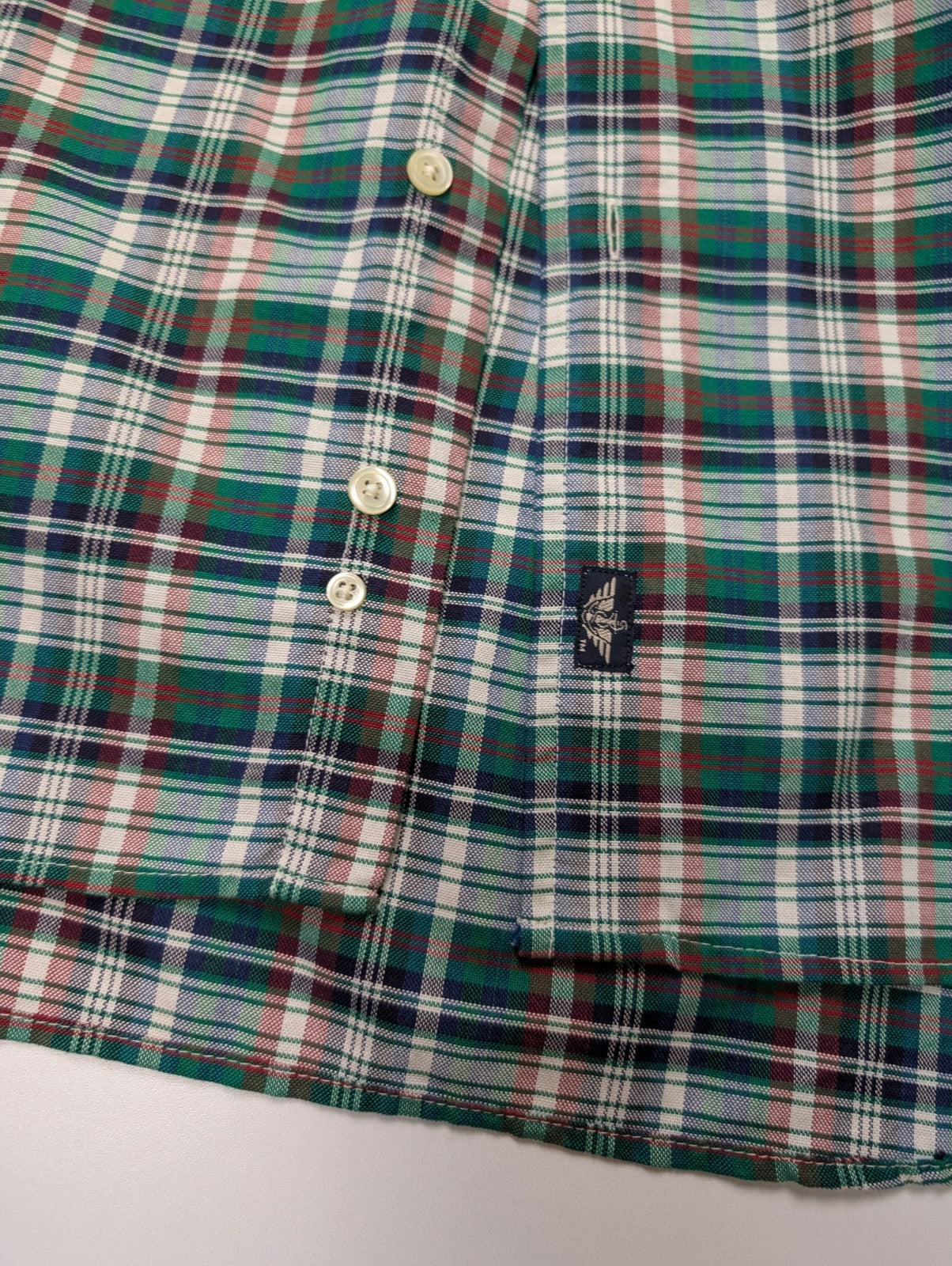Chemise à manches courtes Dockers verte à carreaux taille XL #174msch