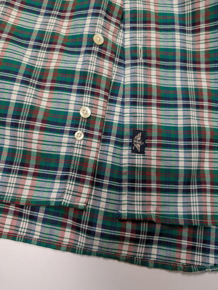 Chemise à manches courtes Dockers verte à carreaux taille XL #174msch