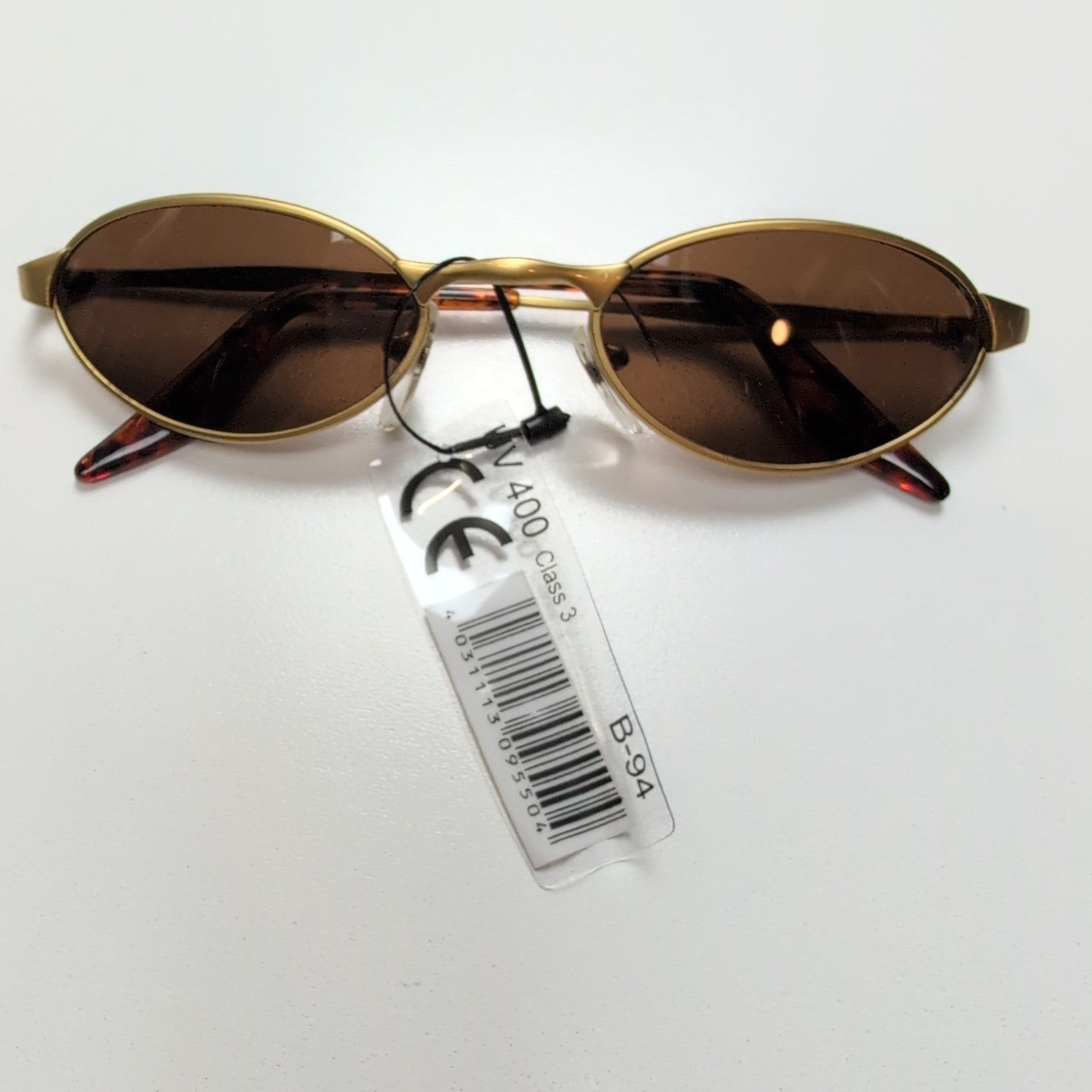 Lunettes de soleil Y2K Ovales Effet Doré et Finition Bois