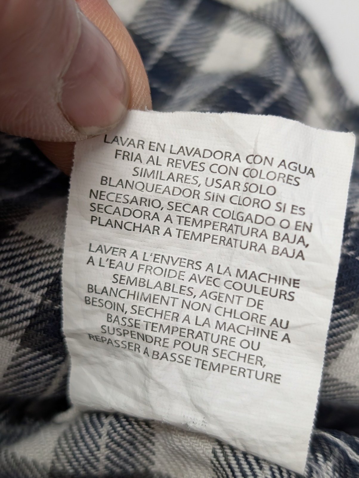 CHEMISE WRANGLER FLANELLE XXL CARREAUX BLEU MARINE VINTAGE Workwear |238S