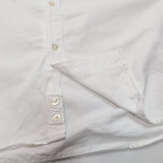 Chemise Lacoste L 42 Blanche Manches Courtes 100% Coton Logo Brodé