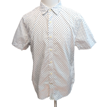 Chemise Nautica L Blanc Ancres Marines Manches courtes Stretch