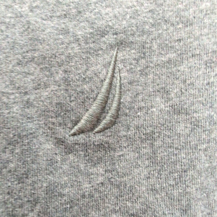 Chemise Nautica XL Gris Foncé Maille Coton Type Polo Manches Courtes