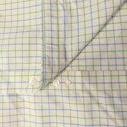 Chemise Brooks Brothers L Vert Bleu Carreaux 100% Coton manches longues