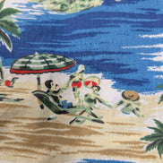 Chemise Hawaïenne J.Crew Coton Bleu Motif Plage & Palmiers - Taille S