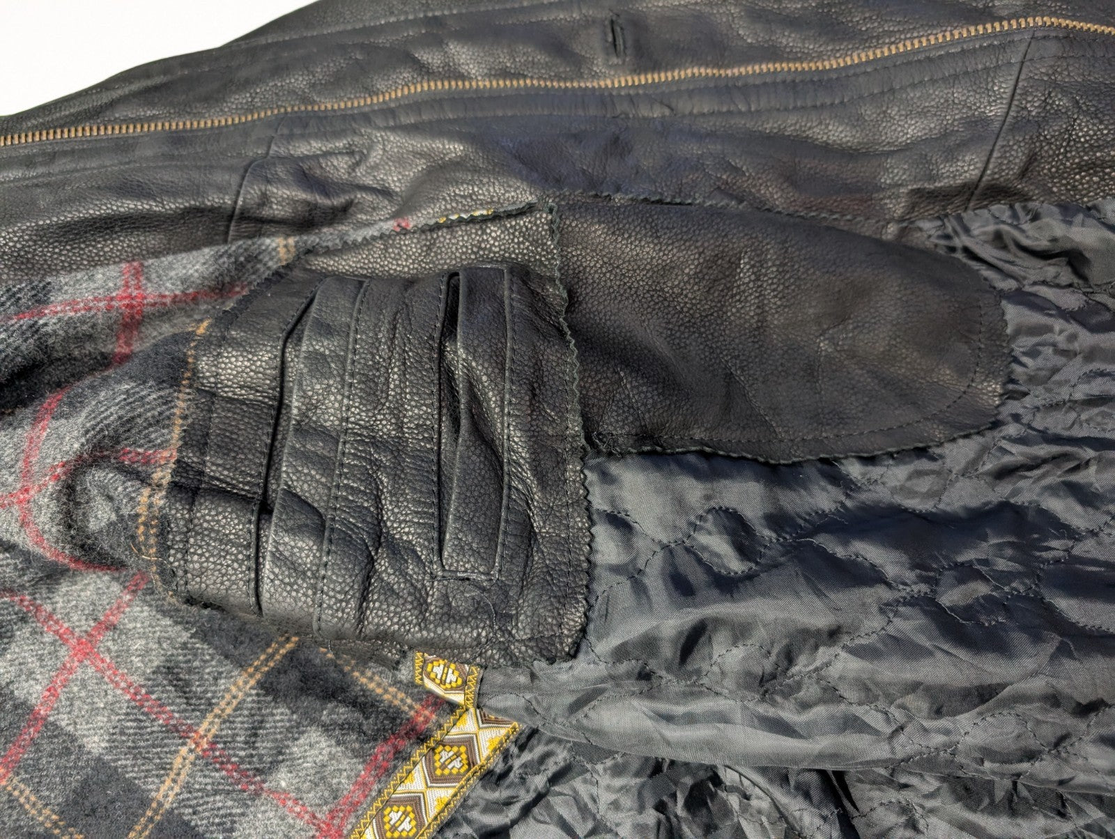 Manteau cuir noir mi-long Isik Leder taille XXL #9c