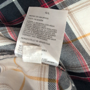 Chemise Nautica Flanelle L Carreaux Rouge Bleu Gris Manches Courtes 2 poches