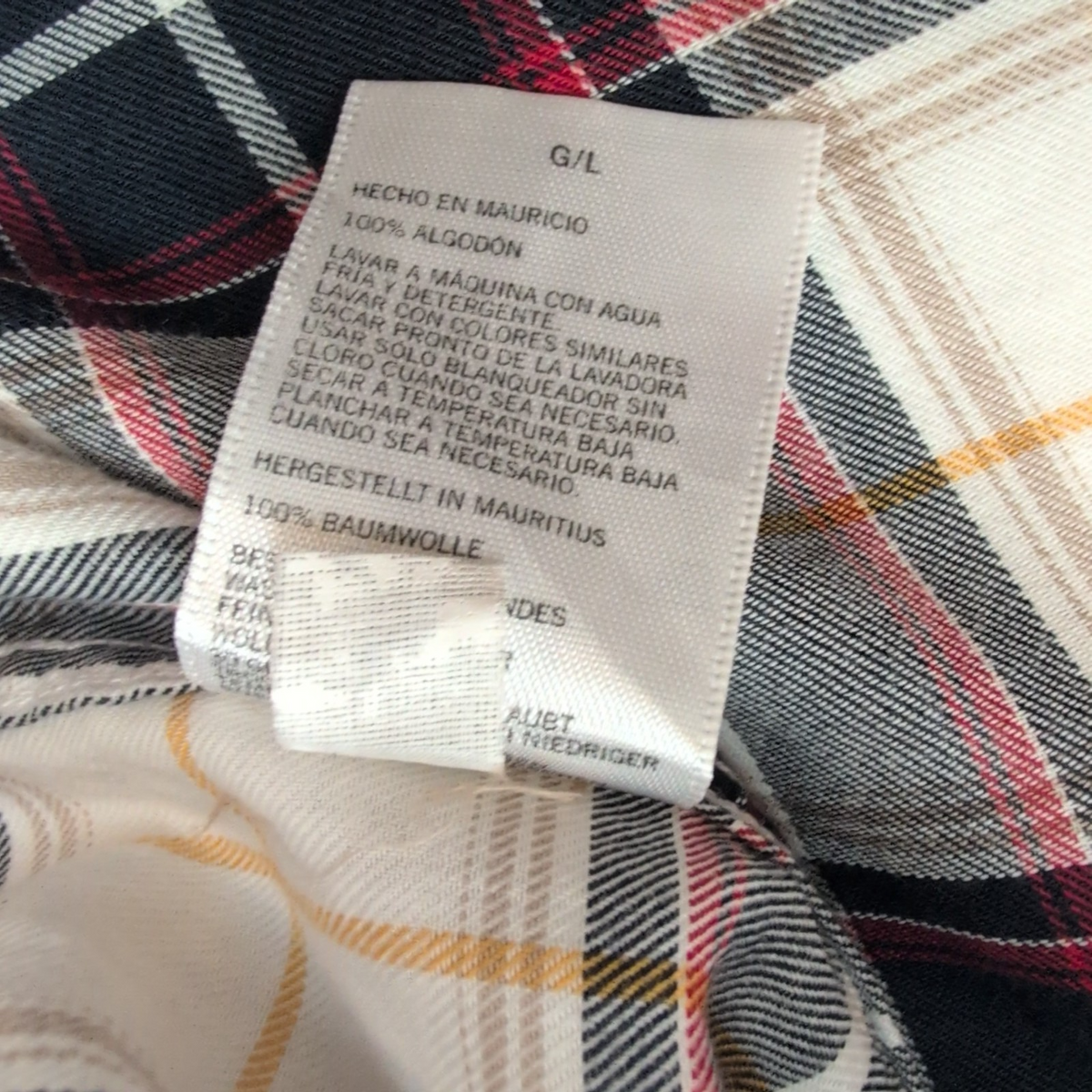 Chemise Nautica Flanelle L Carreaux Rouge Bleu Gris Manches Courtes 2 poches