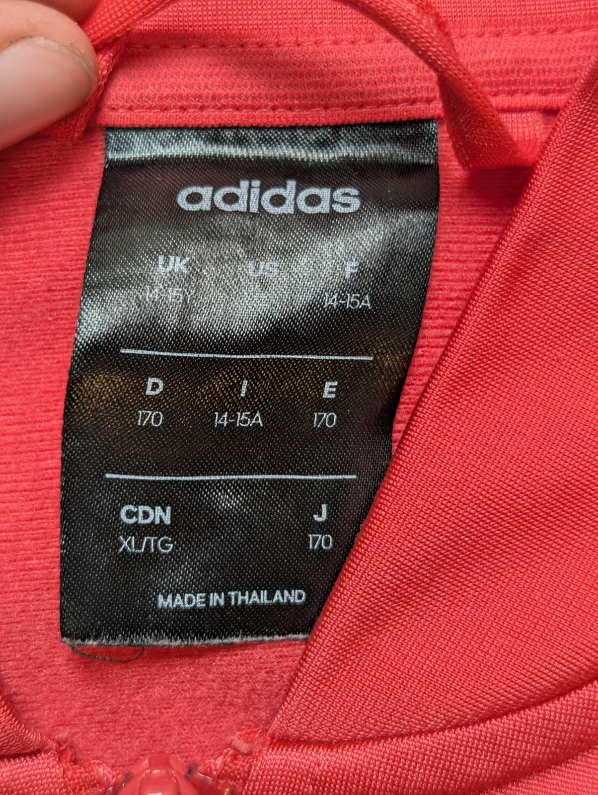 Veste Adidas Rose Femme Taille XS / 14-15 ans Sportswear Training Zippée - BEG
