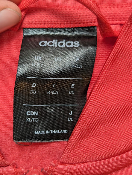 Veste Adidas Rose Femme Taille XS / 14-15 ans Sportswear Training Zippée - BEG