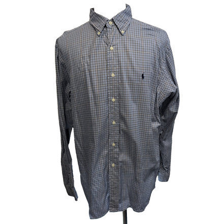 Chemise Ralph Lauren XL XXL Oxford Classic Fit Shirt Button Down Carreaux Bleu