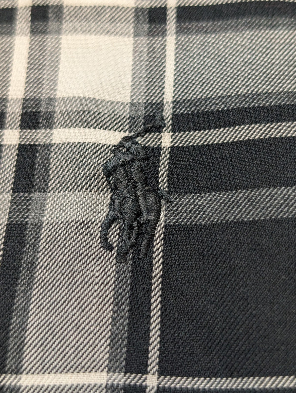 CHEMISE Ralph Lauren homme XXL TBE FLANELLE Noir Blanc défaut 🌑