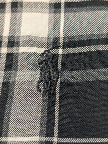 CHEMISE Ralph Lauren homme XXL TBE FLANELLE Noir Blanc défaut 🌑