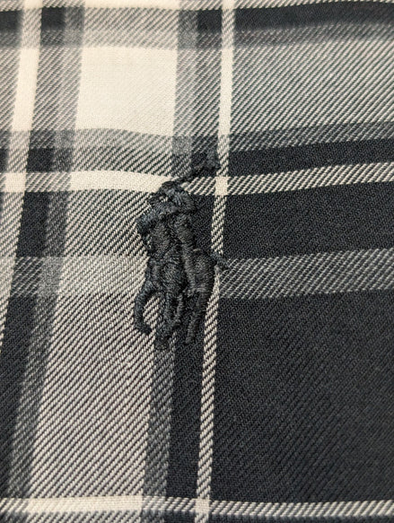 CHEMISE Ralph Lauren homme XXL TBE FLANELLE Noir Blanc défaut 🌑