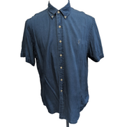 Chemise Ralph Lauren Indigo Oxford Taille XL Coton Manches Courtes