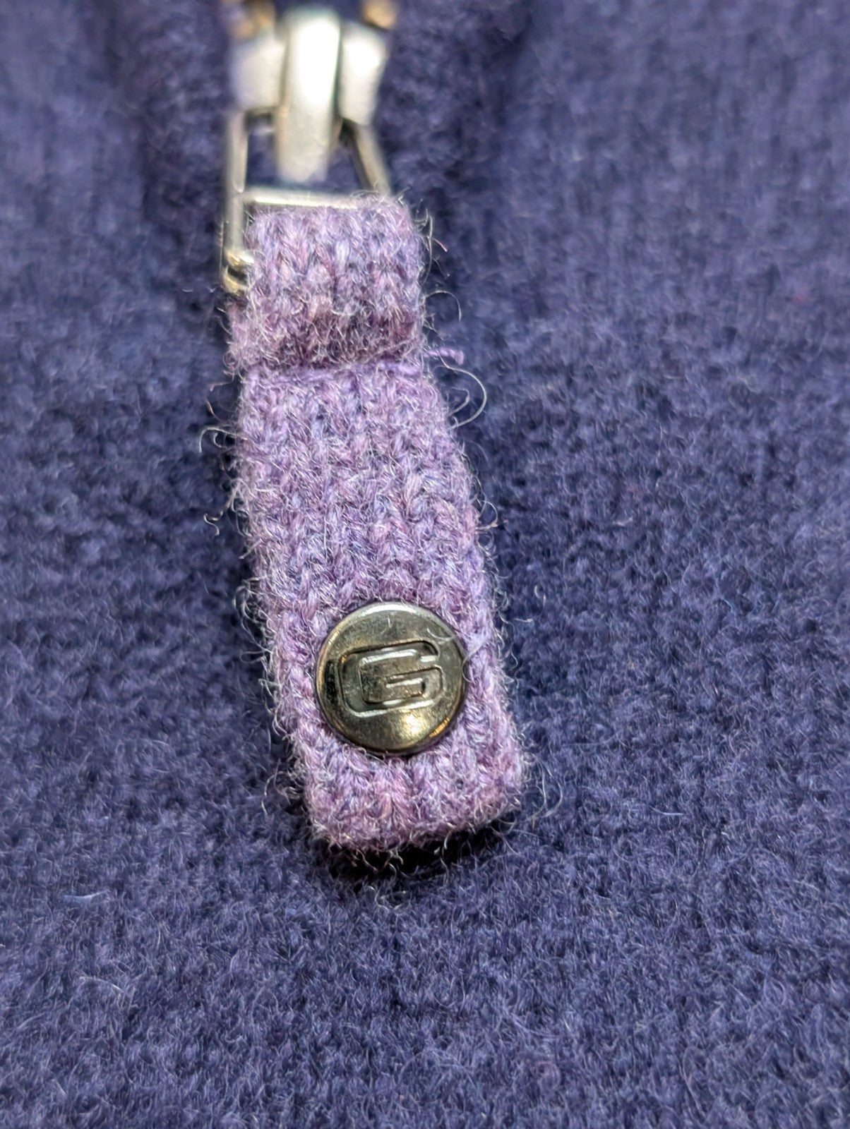 Pull Gant 100% Laine d'Agneau Col Zippé Coudières Femme M