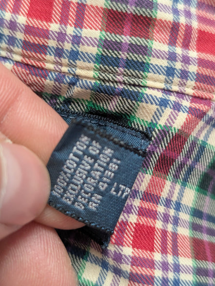 CHEMISE Ralph Lauren homme XL Classic Tartan ROUGE VERT Noël 🎄