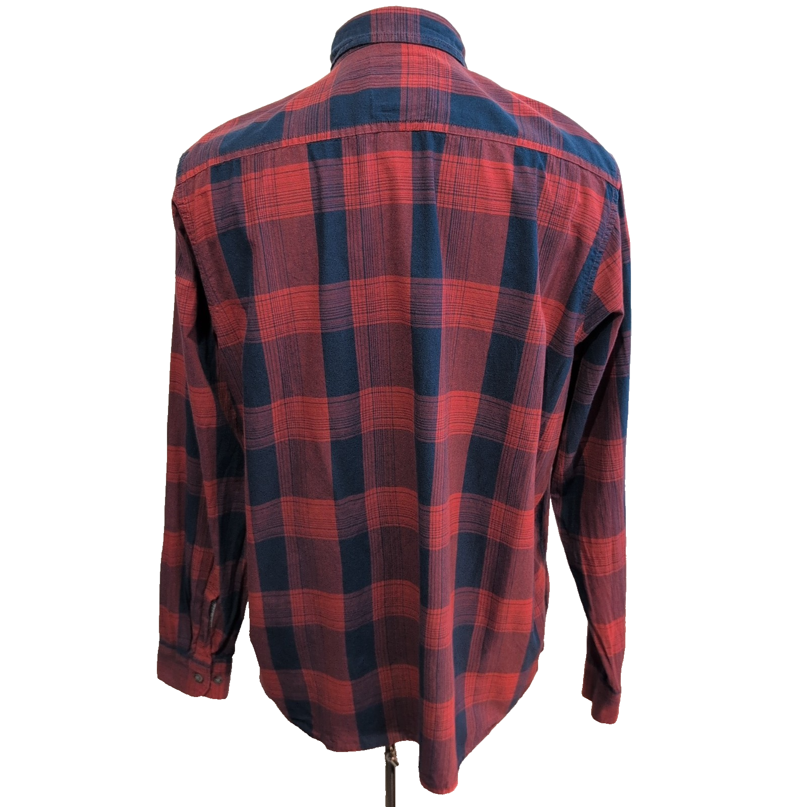 Chemise Wrangler Manches Longues à Grands Carreaux Bleu et Rouge Taille L
