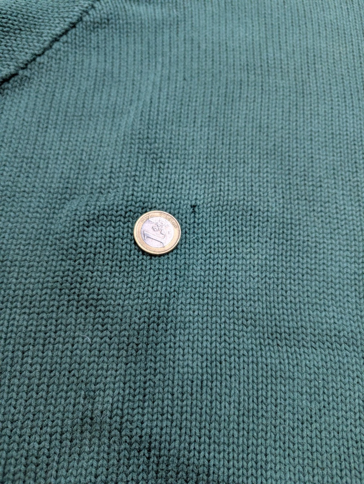 Pull POLO RALPH LAUREN Homme XL Vert Forêt Grosse Maille Logo Marine Vintage