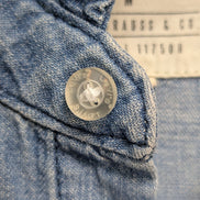 Chemise LEVI'S Western Jean Denim Bleu Clair - Boutons Pression - Taille M