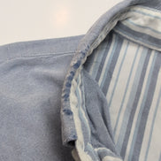 Chemise Pendleton L Bleu Uni Oxford 100% Coton Manches Longues