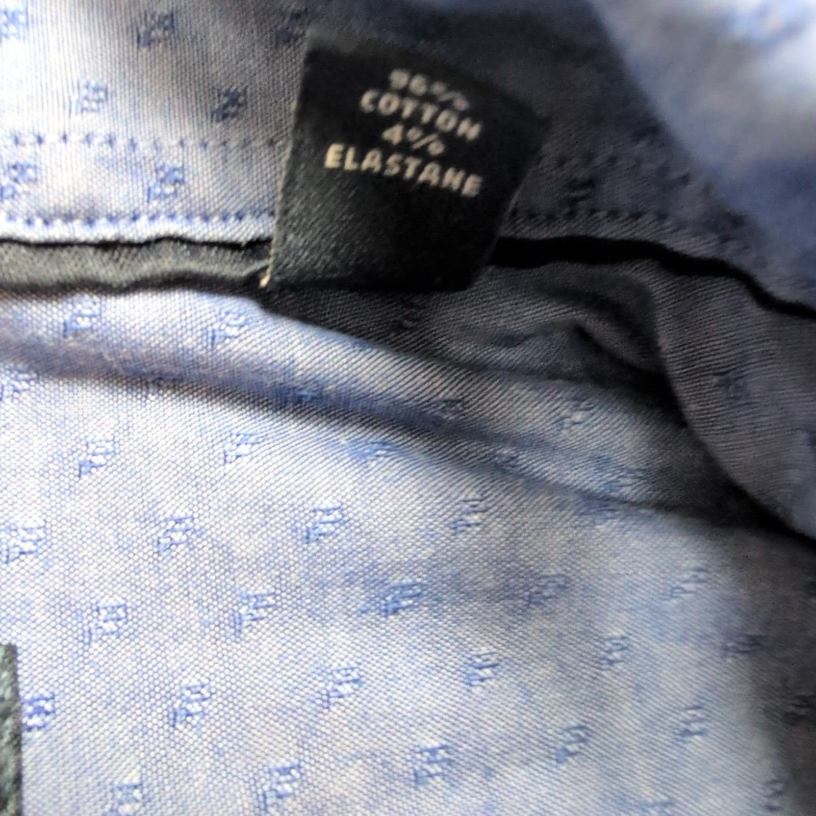 Chemise Tommy Hilfiger Homme Taille M/L Bleue Stretch Coton Micro Motif